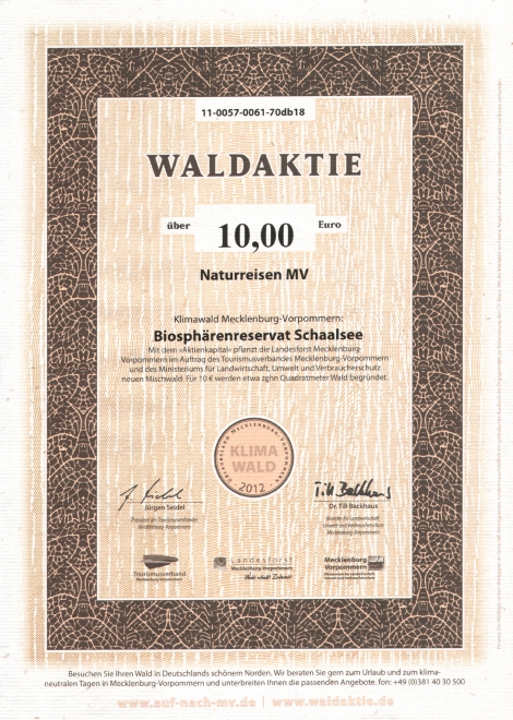 Waldaktie Biosphärenreservat Schaalsee